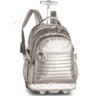 Mochila Rebecca Bonbon Metalizada Grande Com Rodas RB9272 Clio - Prata - 1