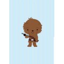 Ver imagem 3 de Kit Três Quadros Star Wars Chewbacca, Luke e Que a Força esteja com Você (Azul e Cinza)