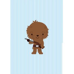 Kit Três Quadros Star Wars Chewbacca, Luke e Que a Força esteja com Você (Azul e Cinza) - 3