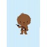 Kit Três Quadros Star Wars Chewbacca, Luke e Que a Força esteja com Você (Azul e Cinza) - 3