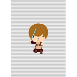 Kit Três Quadros Star Wars Chewbacca, Luke e Que a Força esteja com Você (Azul e Cinza) - 2