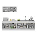 Ver imagem 6 de Armário de Cozinha Compacta 270cm com Rodapé Veneza Multimóveis V2112 Branco/Preto
