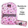 Mochila Flamingo Emoji Costa G + Estojo simples - Rosa-claro - 2