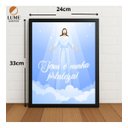 Ver imagem 2 de Quadro Religioso Jesus É Minha Fortaleza Moldura e Vidro Preto