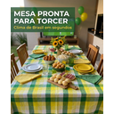 Ver imagem 6 de Toalha de Mesa Brasil Astúrias 4 Lugares Algodão 1,40 x 1,40 m Rosa Santa Sofia