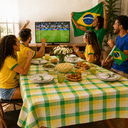 Ver imagem 5 de Toalha de Mesa Brasil Astúrias 4 Lugares Algodão 1,40 x 1,40 m Rosa Santa Sofia