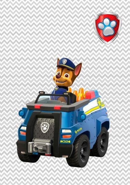 Kit Três Quadros Patrulha Canina Chase - Paw Patrol - 4