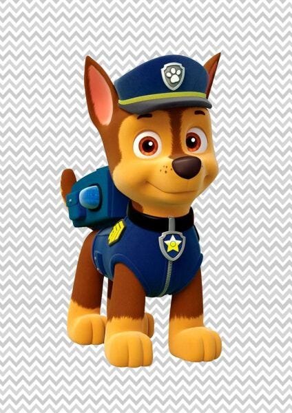 Kit Três Quadros Patrulha Canina Chase - Paw Patrol - 3