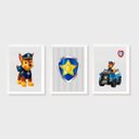 Ver imagem 1 de Kit Três Quadros Patrulha Canina Chase - Paw Patrol