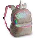 Ver imagem 1 de Mochila Clio Lantejoula Muda de Cor Costas G CG9145 Unicornio - Prata/Branca