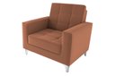Ver imagem 1 de Poltrona Decorativa Thaina Veludo Ferrugem E-435
