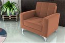 Ver imagem 2 de Poltrona Decorativa Thaina Veludo Ferrugem E-435