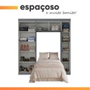 Ver mais imagens de Guarda Roupas Modulado Closet Quarto Completo 6 Portas com Espaço para Cama Solteiro 0,88m Madrid