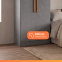 Ver imagem 7 de Guarda Roupas Modulado Closet Quarto Completo 6 Portas com Espaço para Cama Solteiro 0,88m Madrid