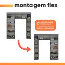 Ver imagem 4 de Guarda Roupas Modulado Closet Quarto Completo 6 Portas com Espaço para Cama Solteiro 0,88m Madrid