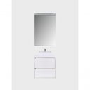 Ver imagem 4 de Gabinete para Banheiro com Cuba e Espelheira com Led 60cm Mdf Branco Dubai - On Móveis