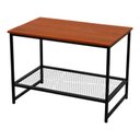 Ver imagem 3 de Mesa Aparador Mesinha de Centro Ferro e Madeira Estilo Industrial com Tela Expandida Rustico e Moder