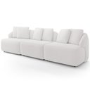Ver imagem 3 de Sofá 3 Lugares para Sala de Estar Living 228cm Arlo F04 Bouclê Branco - Lyam Decor