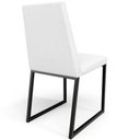 Ver imagem 7 de Cadeira Para Sala De Jantar Base Aço Industrial Preto Dafne L02 Corano Branco - Lyam Decor