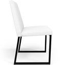 Ver imagem 5 de Cadeira Para Sala De Jantar Base Aço Industrial Preto Dafne L02 Corano Branco - Lyam Decor