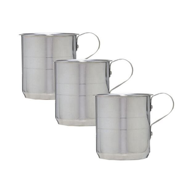 KIT CANECA DE ALUMÍNIO 350 ML - KIT 40 CANECAS