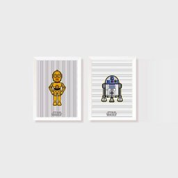 Kit 2 Quadros Star Wars C3PO e H2D2 - 1