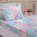 Ver imagem 4 de Kit Edredom Solteiro Dupla Face e Lençol Flacce Plush e Malha Rosa