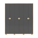 Ver imagem 7 de Guarda Roupa Casal 6 Portas 4 Gavetas Noronha - Nature/alasca
