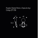 Ver imagem 2 de Puxador Zen Oriente Um Ponto Cromado