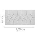 Ver imagem 2 de Painel Estofada Istambul Botão Capitonê 160cm Queen Size para Cama Box Quarto Corino Branco - Gat Ma