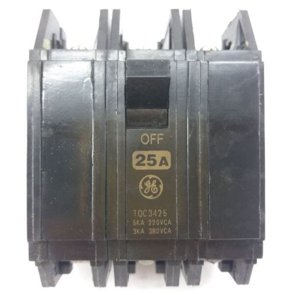 Disjuntor nema 3 x 25 a tqc ge madeiramadeira