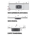 Ver imagem 3 de Pia de Cozinha 150x55cm em Granito com Acamento Reto Cuba Rasa em Inox Incolor Generali