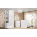 Ver imagem 4 de Guarda Roupa 2 Portas Labirinto C/ e 2 Gavetas Rústico/branco - Henn