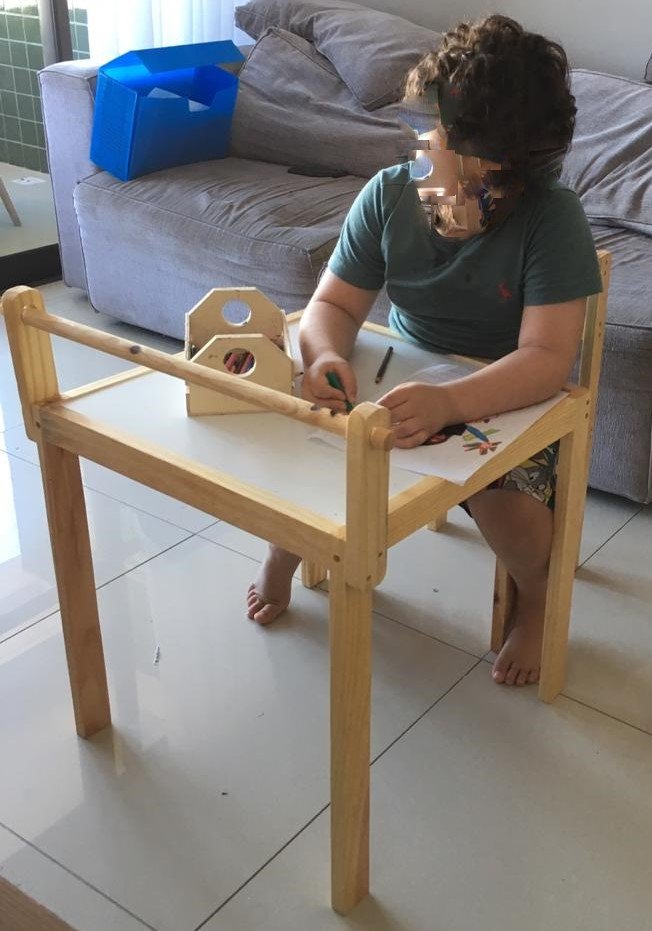 Kit Cadeira + Mesa Infantil Montessoriano Porta Papel - 3