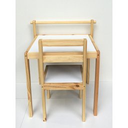 Kit Cadeira + Mesa Infantil Montessoriano Porta Papel - 4