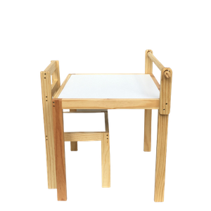 Kit Cadeira + Mesa Infantil Montessoriano Porta Papel