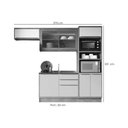 Ver imagem 2 de Cozinha Completa 4 Peças Versalis 2 Aéreos 1 Balcão 1 Torre Quente C4p189 Freijó Cinza Argila