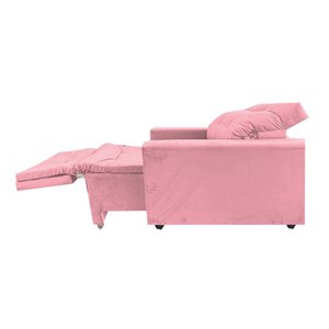 Poltrona Amamentação Retratil e Reclinavel Sala Quarto Mamae Sofia Rosa