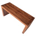 Ver mais imagens de Banco Ripado em Madeira Artesanal Peroba para Jardim e Área de Piscina