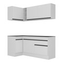 Ver imagem 7 de Armário de Cozinha Compacta de Canto com Rodapé Veneza Multimóveis MP2092.964 Branco/Preto