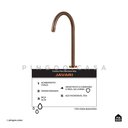 Ver imagem 2 de Torneira Para Banheiro Alta Javari Pingoo.casa - Dourado Rose