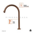 Ver imagem 4 de Torneira Para Banheiro Alta Javari Pingoo.casa - Dourado Rose