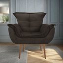 Ver imagem 2 de Kit 2 Poltronas Decorativa Mona para Sala, Salão Escritório Marrom