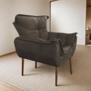 Ver imagem 3 de Kit 2 Poltronas Decorativa Mona para Sala, Salão Escritório Marrom