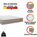 Ver imagem 3 de Colchão Casal Queen Molas Qatar 158x198x22cm Bege/branco Inducol