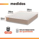 Ver imagem 3 de Colchão Casal Queen Molas Qatar 158x198x22cm Bege/Branco Inducol