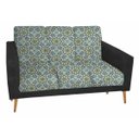 Ver imagem 2 de Sofá 3 Lugares Luana Suede com Duas Almofadas