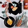 Kit Utensílios De Cozinha Cabos em Madeira e Silicone 11 Peças + Pote Organizador - Premium - - Verd - 3