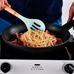 Kit Utensílios De Cozinha Cabos em Madeira e Silicone 11 Peças + Pote Organizador - Premium - - Verd - 6