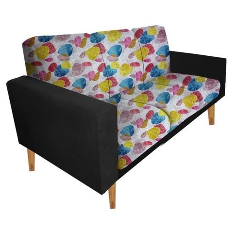Sofá 3 Lugares Luana Suede com Duas Almofadas
